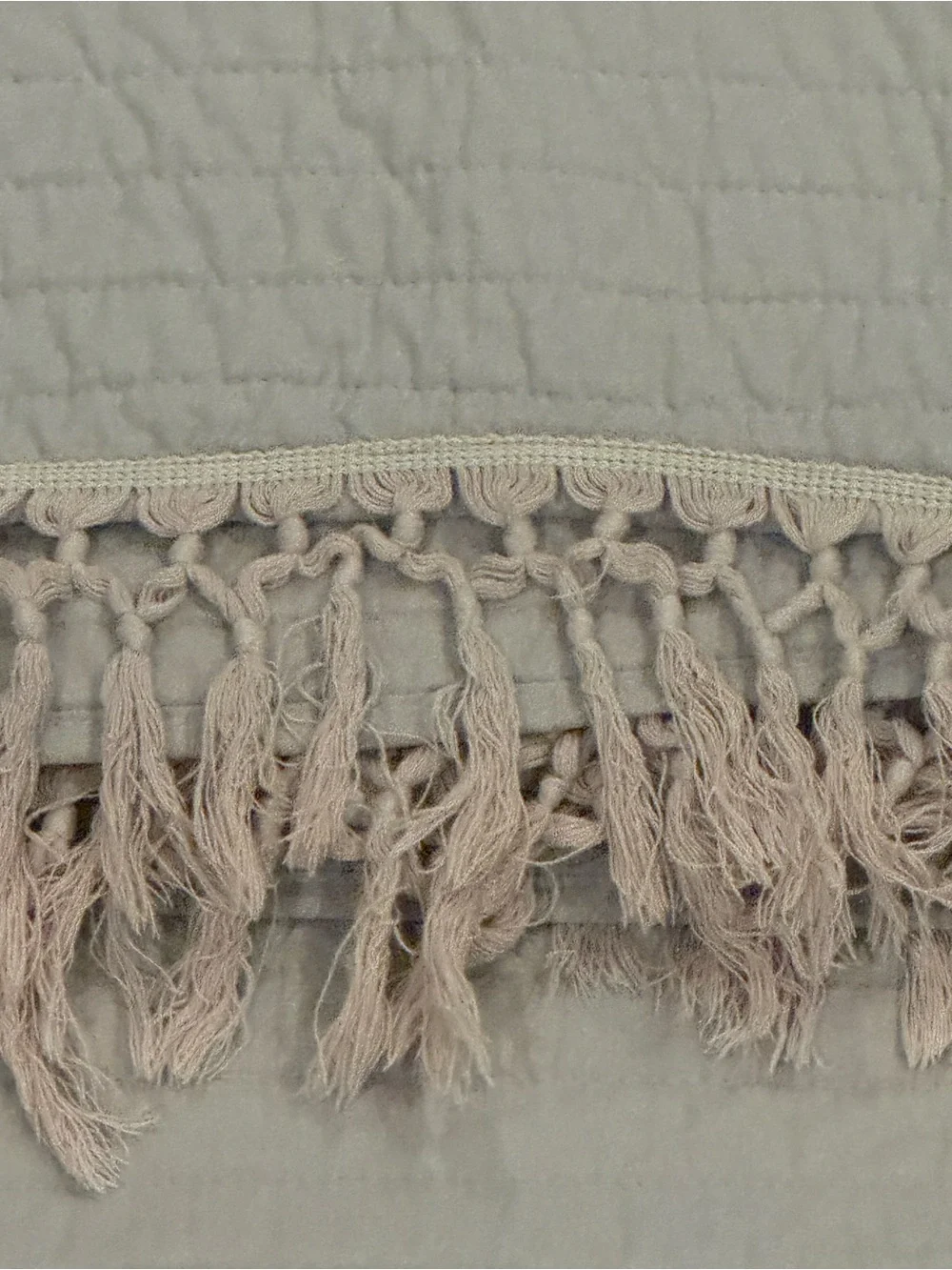 Lumina Lou Blanket/Throw featuring Macrame-Style Tassel Trim